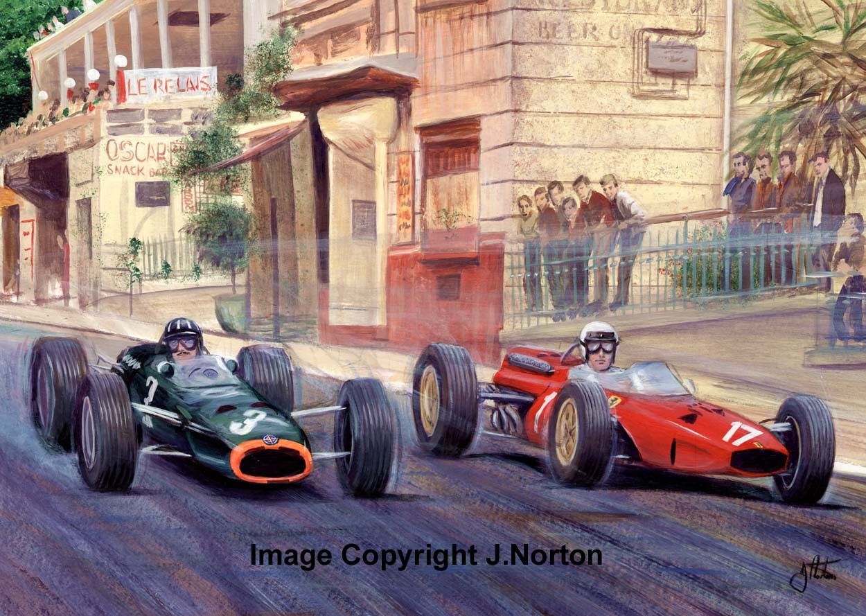 old Postcard alte Postkarte Graham Hill Brabham Formel 1 Grand Prix 